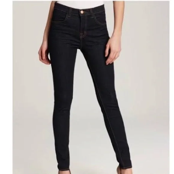 J Brand Jeans J Brand Black Coated Maria Highrise Skinny Jeans